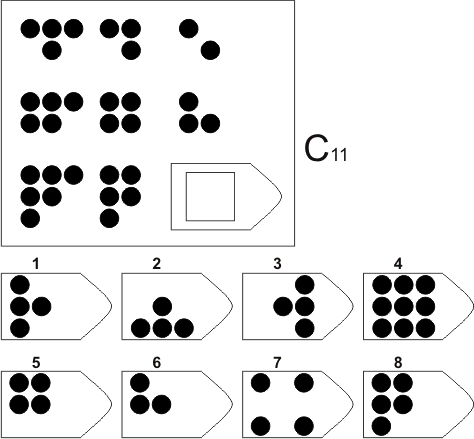 прогрессивные матрицы Равена, серия C, карточка 11